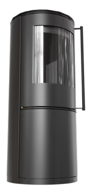 Kratki PICARD - Kaminofen aus Stahl Ø 150 9 kW mit Türfeder