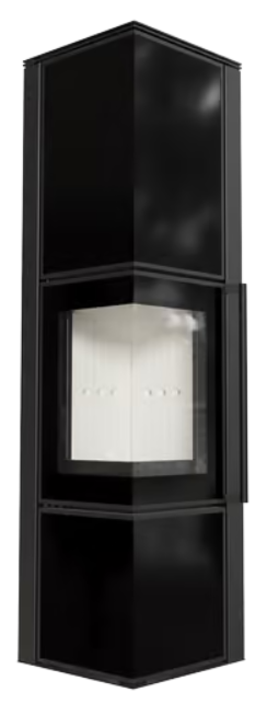 Kratki TORA/L - Kaminofen aus Stahl 8 kW Ø 150 Quarzsinter NATURALI PIETRA DI SAVOIA ANTRANCITE BOCCIARDATA Nein Weiss