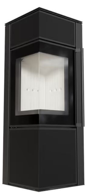 Kratki TORA/S - Kaminofen aus Stahl 8 kW Ø 150 Quarzsinter NATURALI PIETRA DI SAVOIA GRIGIA BOCCIARDATA Weiss Nein