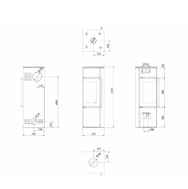 Kratki TORA/S - Kaminofen aus Stahl 8 kW Ø 150 Quarzsinter NATURALI PIETRA DI SAVOIA GRIGIA BOCCIARDATA Weiss Nein