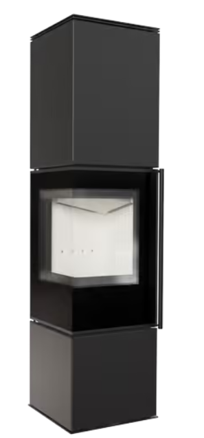Kratki REN/M rechts - Kaminofen aus Stahl Ø 150 7 kW mit Türfeder