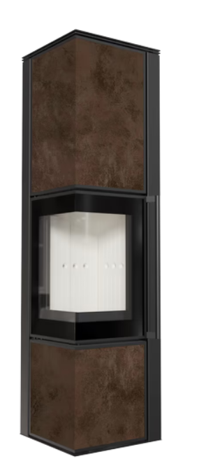 Kratki TORA/L - Kaminofen aus Stahl 8 kW Ø 150 Quarzsinter OXIDE MORO