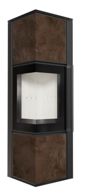 Kratki TORA/M - Kaminofen aus Stahl 8 kW Ø 150 Quarzsinter OXIDE MORO