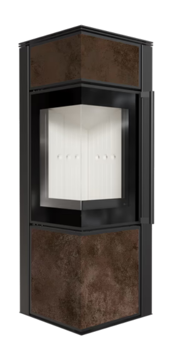 Kratki TITAN - Kaminofen aus Stahl Panorama Ø 150 11 kW