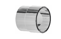 Wandfutter doppelt aus Edelstahl