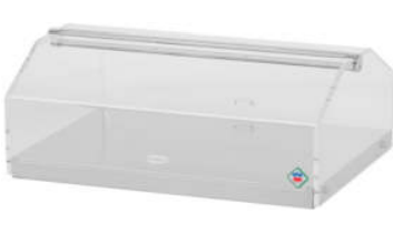 Showvitrine 810 aus Edelstahl (neutral)