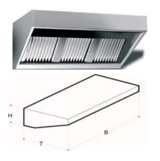 EASYline Wand Abzugshauben T 700 mm