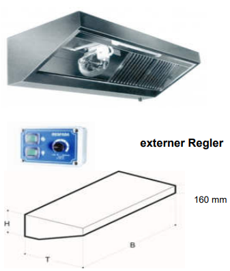 ECO Wand Abzugshauben T 700 mm