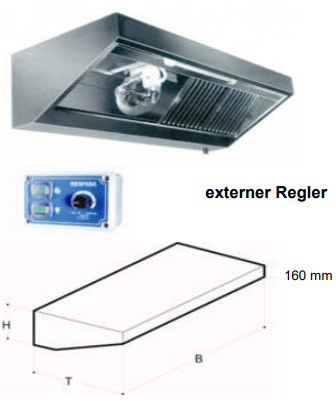 ECO Wand Abzugshauben T 1100 mm