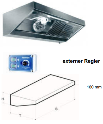PROFI Wand Abzugshauben T 700 mm