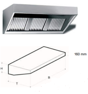 PROFI Wand Abzugshauben T 700 mm