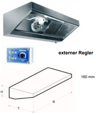 PROFI Wand Abzugshauben T 1100 mm