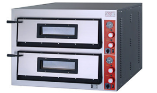 Pizzaofen Doppelkammer 4 + 4 Pizzen Ø 360 mm