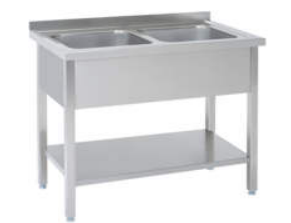 Doppelspüle T 700 mit Bodenregal