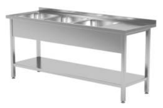 Spülbecken 600 mit 3 Becken links