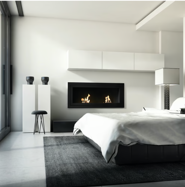 Wandkamin Bioethanol JULIET 1500 TÜV schwarz