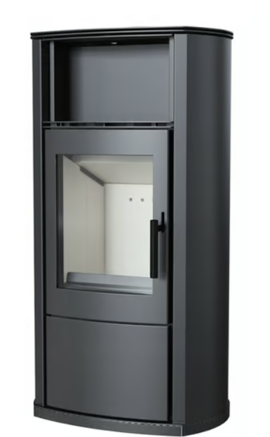 Kratki EPSILON - Kaminofen aus Stahl Ø 150 8 kW mit Türfeder