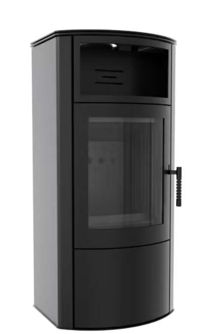 Kratki TITAN - Kaminofen aus stahl Ø 150 11 kW schwarz Verkleidung