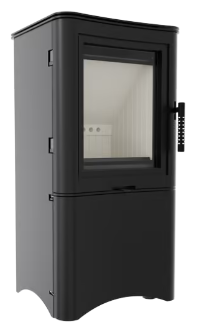 Kratki K5 - Kaminofen aus Stahl Ø 150 7 kW regal für holz mit Tür