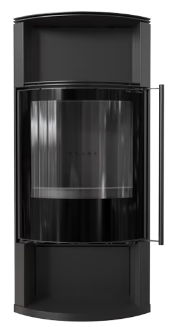 Kratki TOFA - Kaminofen aus Stahl Ø 150 8 kW schwarz Verkleidung