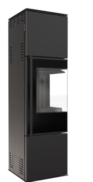 Kratki REN/M rechts - Kaminofen aus Stahl Ø 150 7 kW schwarz Verkleidung