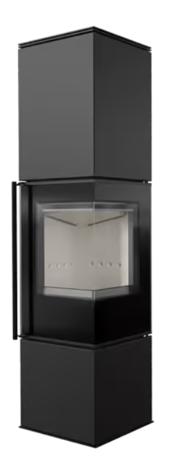 Kratki REN/L rechts - Kaminofen aus Stahl Ø 150 7 kW