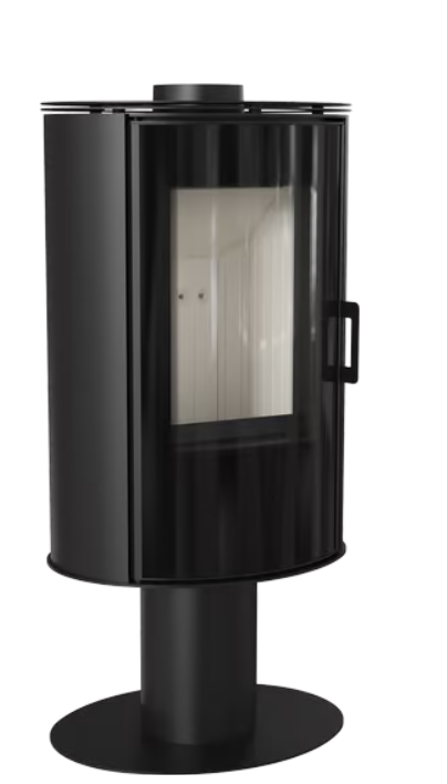 Kratki AB S/N/DR/GLASS mit Standfuss - Kaminofen aus Stahl Ø 150 8 kW