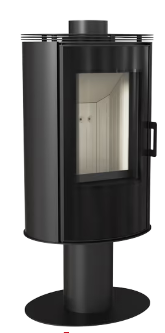 Kratki AB S/N/O/DR/GLASS - Kaminofen aus Stahl drehbar Ø 150 8 kW