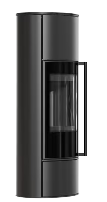 Kratki ERIK Hoch - Kaminofen aus Stahl Ø 150 5,5 kW Schwarz