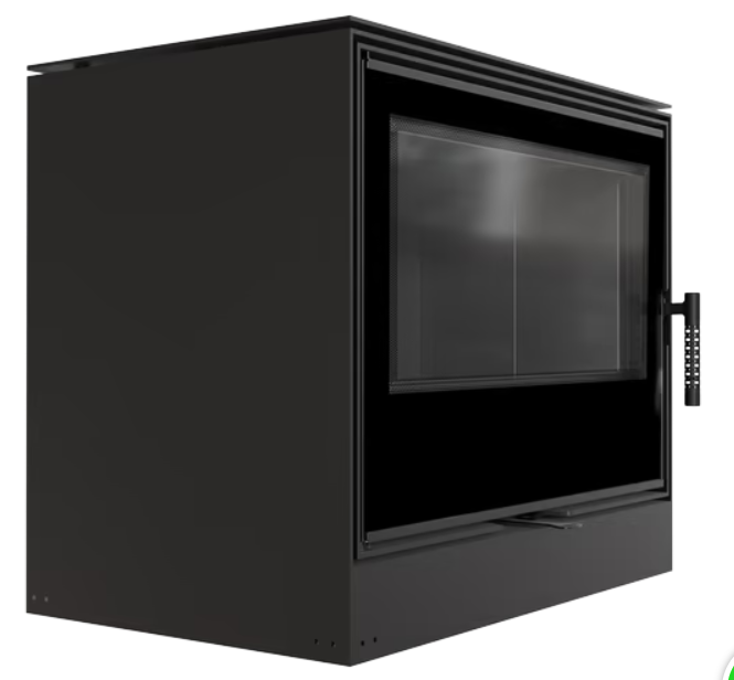 Kratki KARI 80 - Kaminofen aus Stahl Ø 180 12 kW schwarz Verkleidung