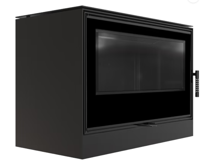 Kratki KARI 95 - Kaminofen aus Stahl Ø 180 14 kW schwarz Verkleidung