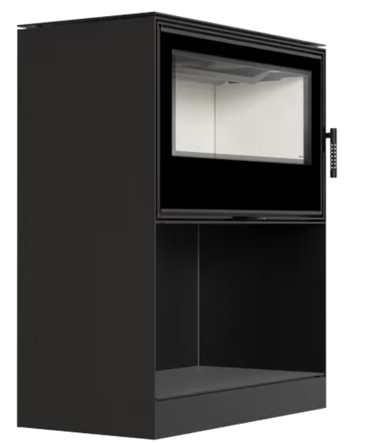 Kratki KARI 95 - Kaminofen aus Stahl Ø 180 14 kW Platz für Holz mit Türfeder