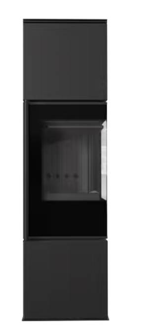 Kratki REN/M rechts - Kaminofen aus Stahl Ø 150 7 kW schwarz Verkleidung mit Türfeder