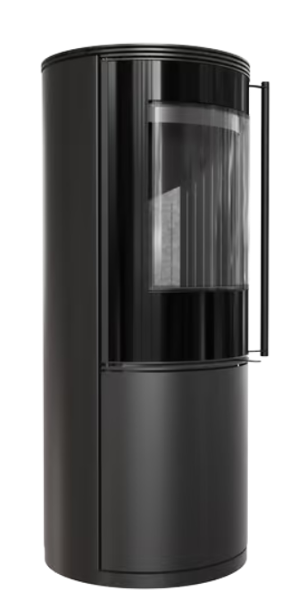 Kratki SVEN - Kaminofen aus Stahl Ø 150 7 kW schwarz Verkleidung mit Türfeder