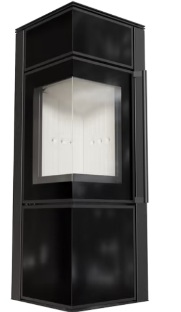 Kratki TORA/S - Kaminofen aus Stahl 8 kW Ø 150 Schwarzes Glaspaneel