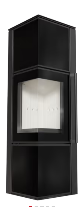 Kratki TORA/M - Kaminofen aus Stahl 8 kW Ø 150 Schwarzes Glaspaneel