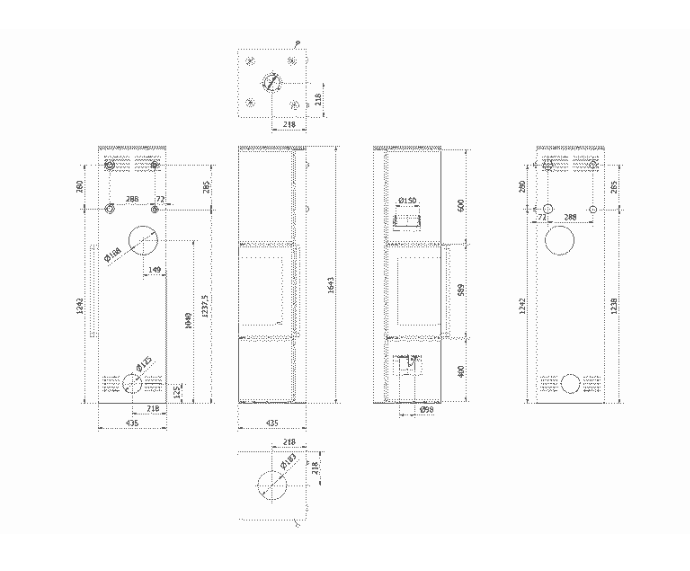Kratki TORA/L - Kaminofen aus Stahl 8 kW Ø 150 Schwarzes Glaspanel