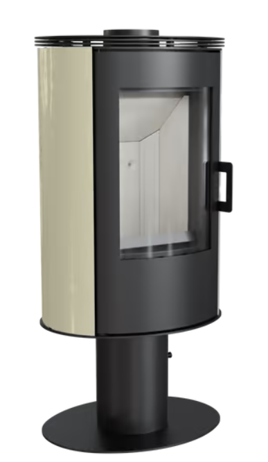 Kratki KOZA - AB S/N/DR mit Standfuss Ø 150 8 kW creme Kachel