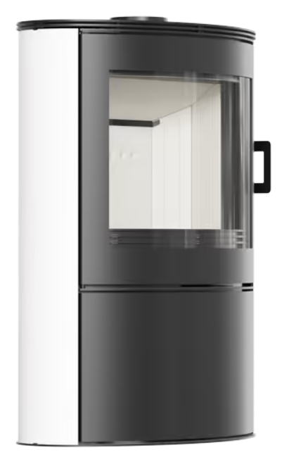 Kratki KOZA - AB S/2 Ø 150 10 kW weiss Kachel mit Türfeder