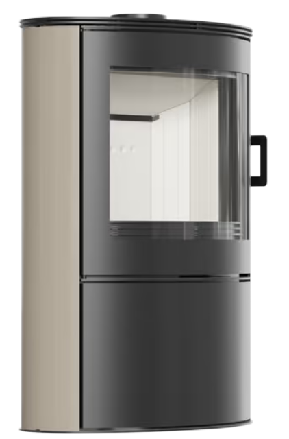 Kratki KOZA - AB S/2 Ø 150 10 kW creme Kachel mit Türfeder