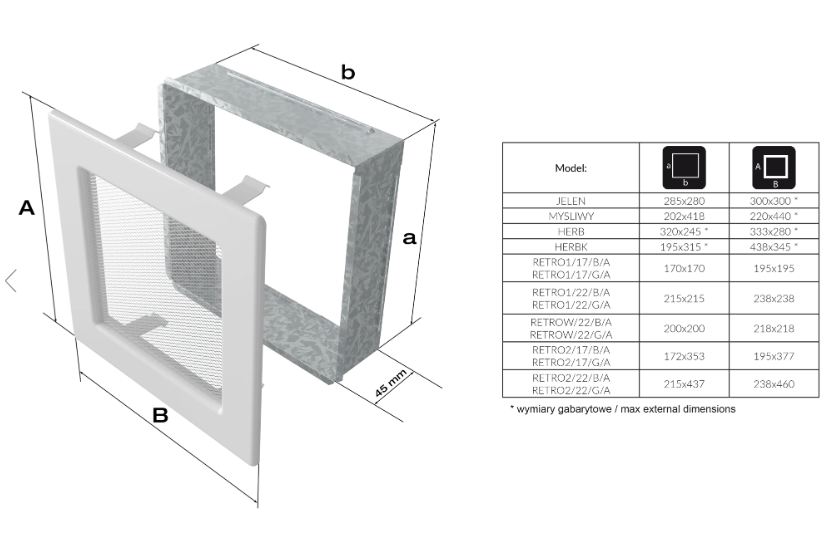 Alle Farb- und Vent Cover Rustic 11x