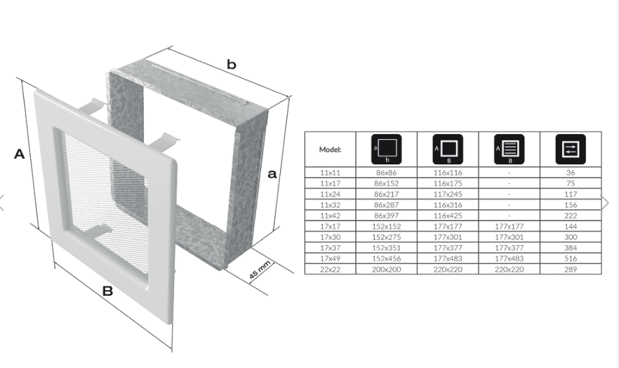 Alle Farb- und Vent Cover Rustic 11x