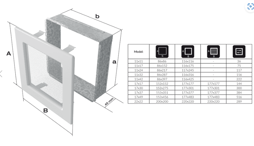 Vent Cover Rustic 22x22