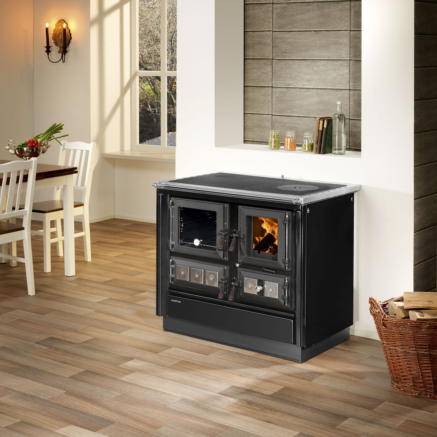 Justus Festbrennstoffherd Rustico-90 2.0