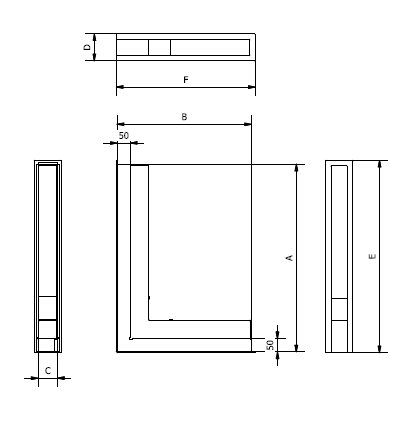 Lüftungsgitter - CORNER GRILLE V-OPEN