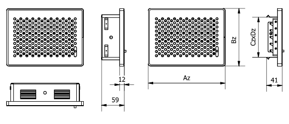 Lüftungsgitter - Modell Trend - Schwarz
