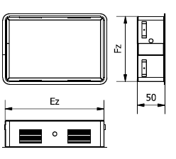 Lüftungsgitter - Modell Trend - Weiß