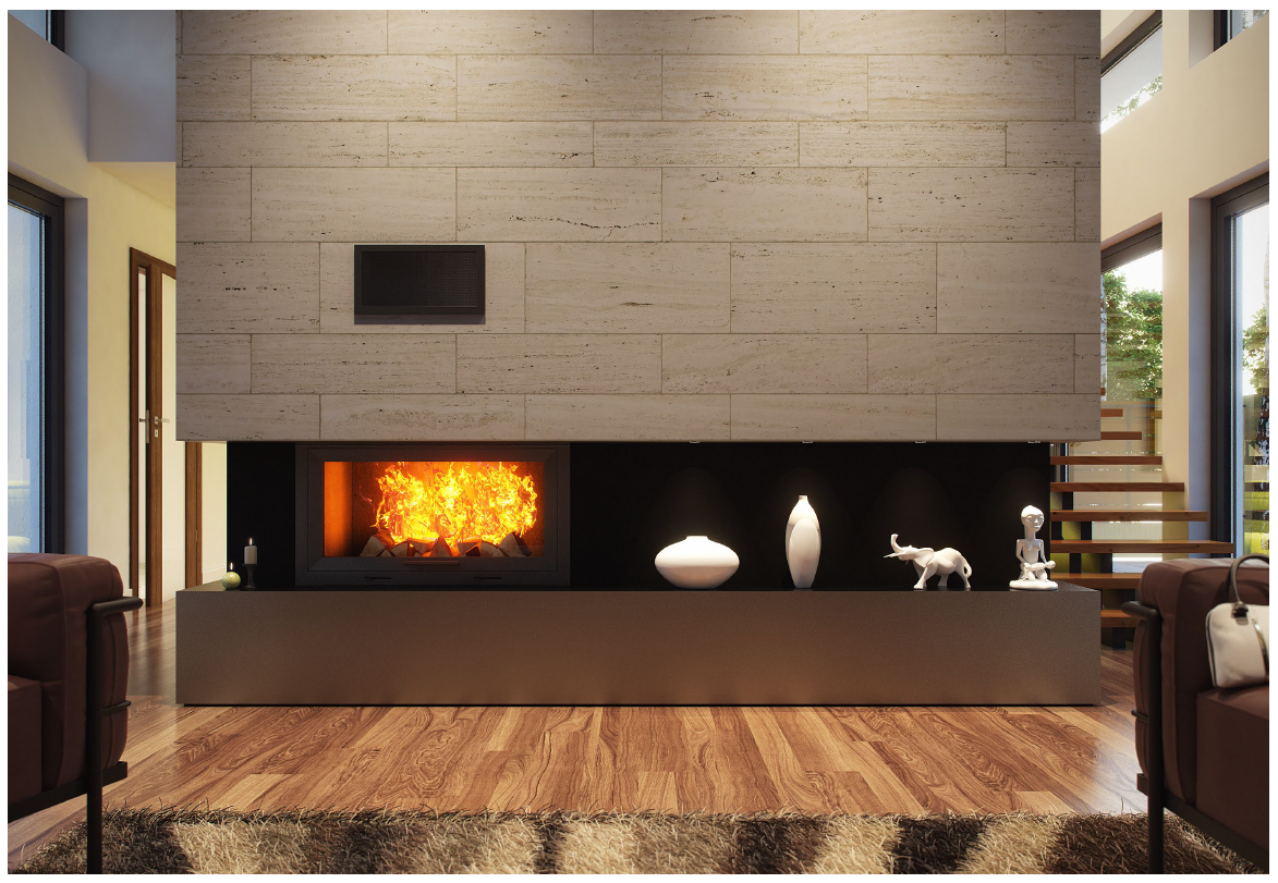 Lüftungsgitter -  Modell V - Schwarz