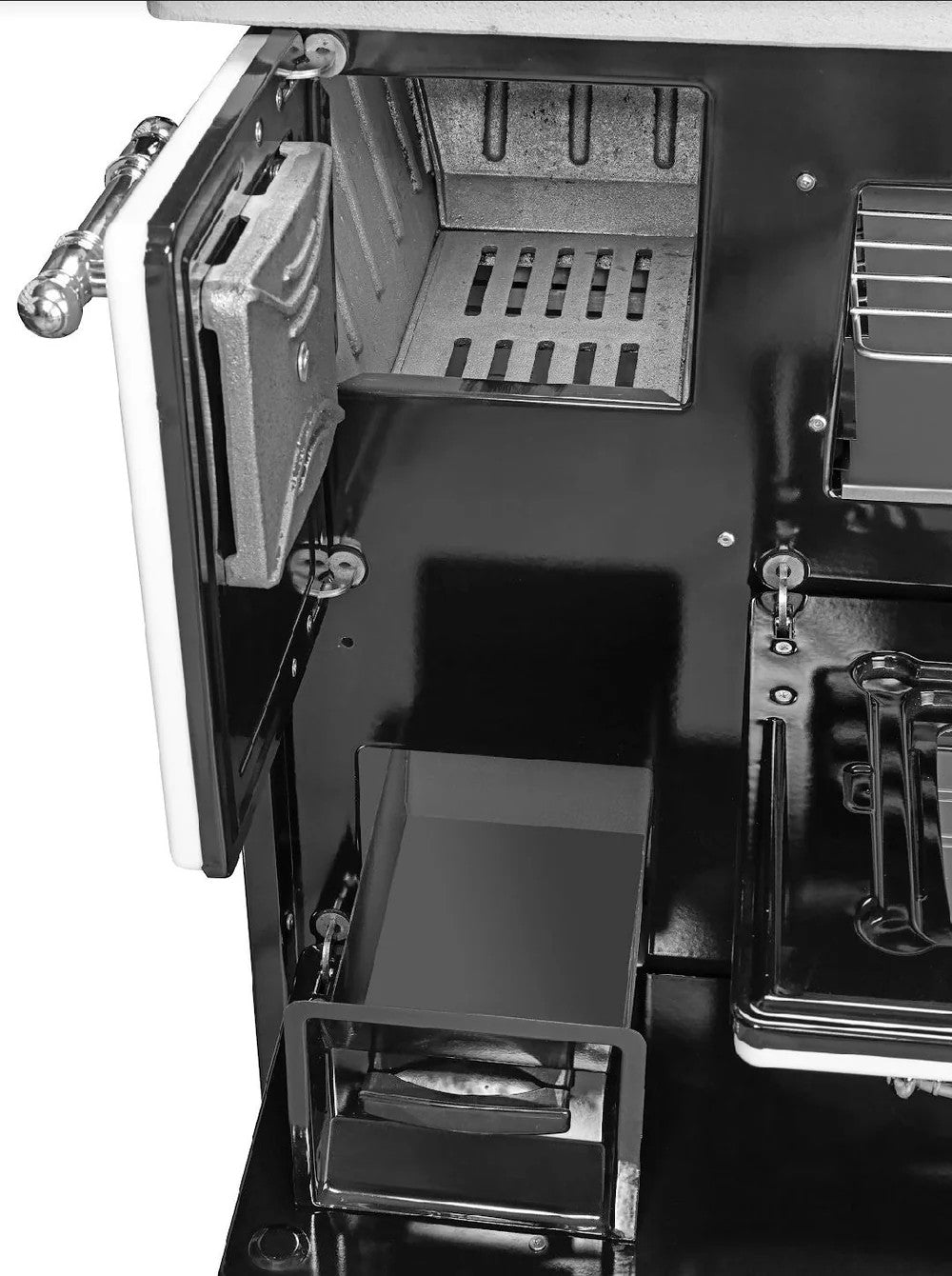 Holzherd Simge 701 Weiß / Schwarz