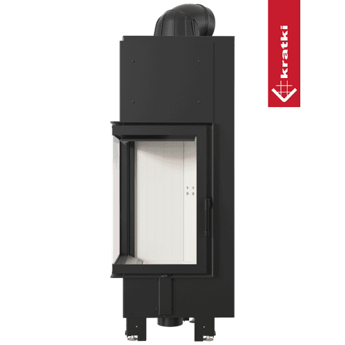 Kamineinsatz aus Stahl MBN 680 - 10 kW Ø 200 - Stahlfront mit Siebdruckglas